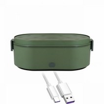 차량용전자레인지 캠핑 전기 차박 미니 전기 도시락 상자 USB 충전 식품 히터 컨테이너 자동차 홈 휴대용, 01 green_01 2_01 800ml