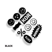 sticky 노트북스티커 캐리어 핸드폰 아이패드 맥북 냉장고 꾸미기, ns-16(블랙)