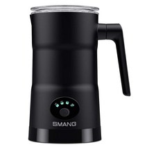 SMANG 스마트 전동 우유거품기 우유데우기 580ML 4가지 기능, 블랙