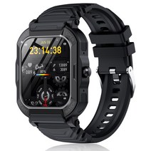 와피크 통화가능 아웃도어 스포츠시계 블루투스 웨어러블 스마트워치 X10S 한글판 GPS 1.91인치 건강 모니터링 운동시계 KC인증, 블랙