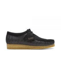 CLARKS Wallabee BLK Raffia Txt 26165512 - 워시드 블랙