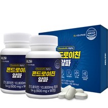 콘드로이친 정 식약처 인증 HACCP 상어 연골 보스웰리아 초록입홍합 우슬 분말 부모님 선물 90정 2병 세트, 1개