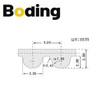 Boding 폐 루프 타이밍 벨트 전달 Htd5m-170-15, 10 HTD5M-210-25_04 10 개