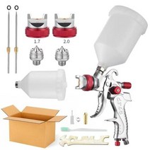 에어 브러쉬 네일 프라모델 도색 전문 HVLP 스프레이 건 141720mm 노즐 중력 브러시 자동차 페인팅 물 기반 가구 벽, 2 pots