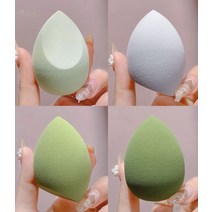 분말 스틱포장기 알약타정기 분말소분기 액상포장 원두소분4Ps 다채로운 메이크업 블렌더 스폰지 세트 소프, 03 GREEN-no ox