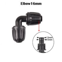 나사 가공기 파이프 호스 압착기 배관 16mm 1/2 ''PE 파이프 커넥터 스플리터 티 커플링 나사산 잠, 05 E_02 3Pcs