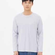 탑텐 23년 공용 오가닉 코튼 라운드 긴팔 티셔츠 LPP