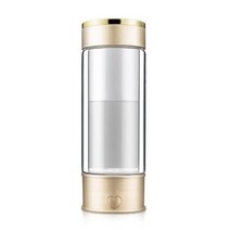 알카리 이온수기 수소 병 420ml 일본 티타늄 품질 수소가 풍부한 물 컵 이온화 장치 메이커발전기 슈퍼 산화 방지제 orp, 금, 01 Gold