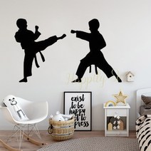 송판 격파 태권도용품 합판 가라테 어린이 벽 스티커 방 유도 비닐 데칼 태권도 결혼 홈 인테리어 벽화 P6, 18 31 violet