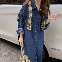 엄마 반팔 린넨원피스 30대 느슨한 중년 소녀 뱃살커버 여름 날씬해보이는 마소재