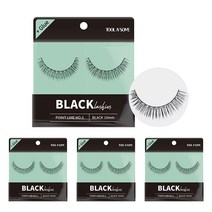 툴앤썸 블랙래쉬즈 인조 속눈썹 + 전용풀 세트, 4개, 포인트 3호