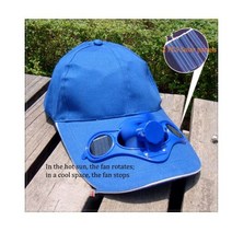 선풍기 모자 학생 자연 바람 태양 집들이 파티 생일 선물 실드 조정 가능, 블루