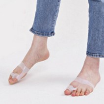 무지외반증 발가락 교정기 엄지 발가락 휨 링 실리콘 교정기, 01.라이트코코아
