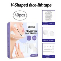 리프팅테이프 40/80 Pcs/Set 테이프 얼굴 보이지 않는 성형수술 장치 여우 눈 모양 V 페이스 슬리밍 스티커, 05 Type4-40pcs