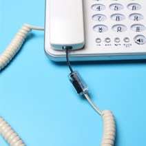 수화기선 전화기선 꼬임방지 전화선 꼬임방지 케이블, 화이트