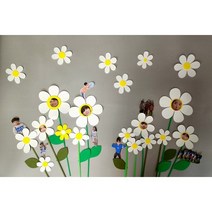 여름환경구성 어린이집 여름환경판 가랜드 포토존 유치원 학교, 화이트데이지, 벽환경구성