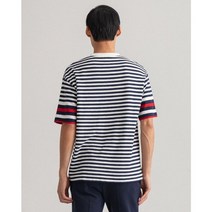 간트 [갤러리아] [간트남성 22SS]네이비 RW스트라이프 라운드반팔티셔츠(DG72210023)