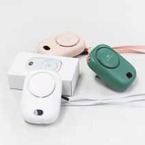에코원 휴대용 끈조절 LED 목걸이 선풍기 3단 풍량조절 핸즈프리 여름 캠핑 넥밴드 미니, 화이트