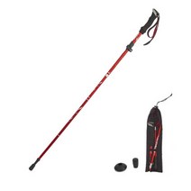 등산 하이킹 준비물 4단 폴딩 트레킹폴 트래킹 용품 221297EA, 쿠팡 레드