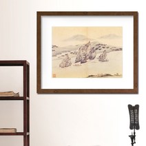 나봄갤러리 김홍도 도담삼봉 액자, 4.내츄럴 브라운 액자