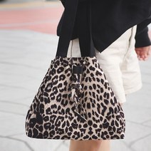 스트링 버킷 호피 숄더백 3컬러