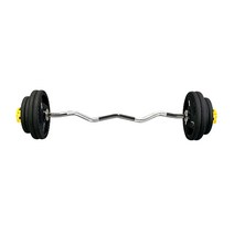 헬스프라자 중량컬바세트 이지바 우레탄 중량원판 바벨컬 38kg 세트, 락조마구리 블랙+추가 중량원판 1.25kg*2개