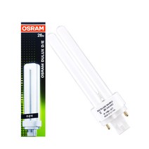 오스람 삼파장전구 4핀 Dulux D/E 13w 18w 26w 형광등, 18W 주백색(840), 1개