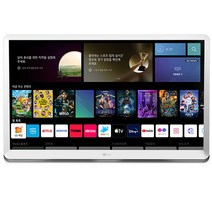 -LG전자- 룸앤TV 27TQ600SW 화이트 27인치 TV모니터 유튜브 넷플릭스 웨이브 디즈니플러스 리모콘 아이폰 AIR PLAY 지원, -27TQ600SW+안전포장-