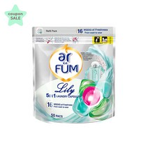 아로퓸 5in1 캡슐세탁세제 대용량 리필 50개입, 화이트릴리 50개입, 1개