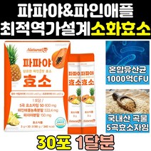 파파야 파인애플 탄수화물 단백질 분해 소화 효소 알파아밀라아제 효능 효과 브로멜라인 파파인 식품 프로테아제 유산균 효소제 가루 파우더 고함량 홈쇼핑 고용량 골드 프리미엄
