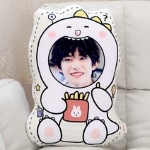 사람 얼굴 모양 봉제 인형 주문 제작 생일선물추천 10대여자, AS_45cm(양쪽에 그림 포함)