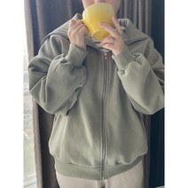 [66에서 77까지]은니크 여성 꾸안꾸 66사이즈 빅사이즈 가오리 면소재 겨울 기모 집업