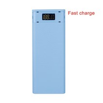보조배터리 Kebidumei 818650 배터리 홀더 듀얼 usb 파워뱅크 배터리 상자 휴대 전화 충전기 diy 쉘 케이스 충전 보관 케이스아이폰호환 샤오미호환, 파란색 고속 충전