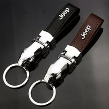 3d leopard 배지 pu leather car keychain for jeep cherokee wrangler jk renegade compass patriot accesso, 검은색