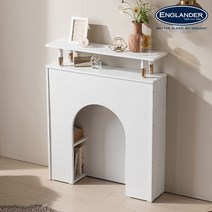 잉글랜더 우노 벽난로 콘솔 수납장 장식장 800, 화이트
