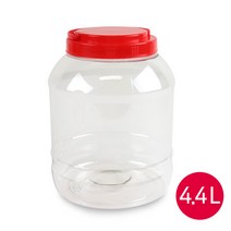 술병 매실통 과실주 담금주 보관 플라스틱 밀폐용기, 4.4L, 1개