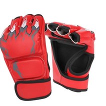 오픈핑거글러브 MMA UFC 새로운 격투 MMA 장갑 PU 펀칭 백 권투 품질 가죽 반 싸움 장비, 01 Color1