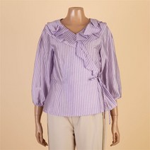 블루페페 블루페페 스트라이프 프릴 블라우스 P213MSC705LV