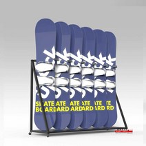 스키 스탠드 렌탈샵 스노우보드 랙 장비 롱보드, 바퀴형 / 슬롯 3개