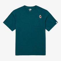 노스페이스NORTHFACE NT7UN07M 화이트라벨 그린 어스 포켓 반팔 라운드티