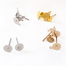 (20pcs)원판형 귀걸이침 부자재