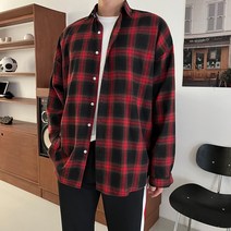 감사제 기획 남친룩 훈남 타탄체크 셔츠_(3color) 사계절 빅사이즈 오버핏 루즈핏 미니멀룩 스트릿룩