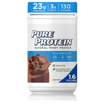 퓨어 내추럴 웨이 프로틴 파우더 725g 리치 초콜릿 Natural Whey Protein Powder by Pure Protein, 1개