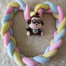 범퍼 침대 패드 아기 가드 토퍼 1M 2M 3M 유아 크래들 베개 쿠션 브레이드 매듭 보호대 룸 장식 투어 드 라이트 베베 트레스, [03] 3 meters, [18] Color Q
