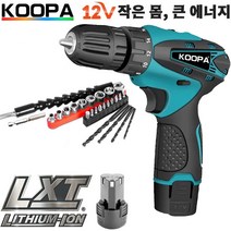 KOOPA TOOL 12V 집 미니 전기 드릴 무선 스크루 드라이버 미니 무선 리튬 이온 배터리 전동 공구 속도 및 토크 조절 가능, 판지 상자, 배터리 2개