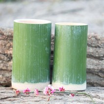 대나무 모죽통 대통밥, 외부직경6 7cm높이15cm2개