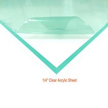 Clear Acrylic Plexiglass Sheet - 1/4” Thick - 12” x 12” for Window Replacements Signage Display Ca, 1