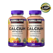 Kirkland Signature 커클랜드 시그니처 칼슘 500mg 비타민 D3 구미 120정, 120정 6개