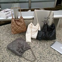 캐주얼 누비체인백 핸드백 가방 에코백