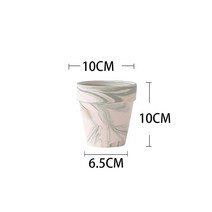 그로브팟 천연 비건 토기 화분 마끼아또 블루 화이트 무유약 통기 흡수 녹식 다육분 대구경, 홍도, 벌판 10*10 1개입